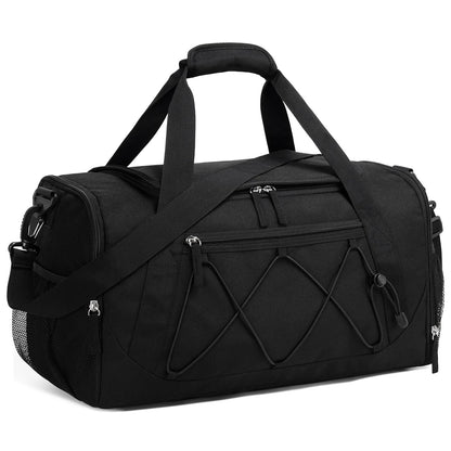 Vorspack 18 Inches Gym Bag for Men Women with Shoe Compartment - Black