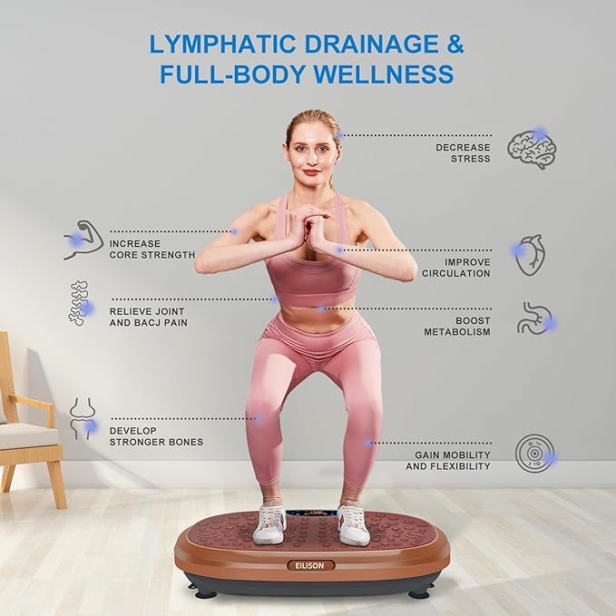 EILISON FitMaxx 3D XL Vibration Plate Exercise Machine - Whole Body Workout Vibration Platform
