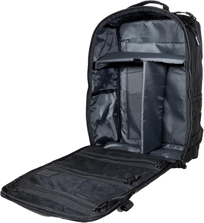 SERIOUS STEEL FITNESS Gym Bag, Rip-Resistant Fabric, Heavy Duty (Black, Backpack (Pro-Mini (26L)