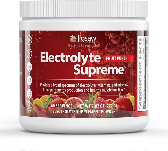 Jigsaw Health Electrolyte Supreme | Broad Spectrum of Electrolytes + Trace Minerals | Fruit Punch