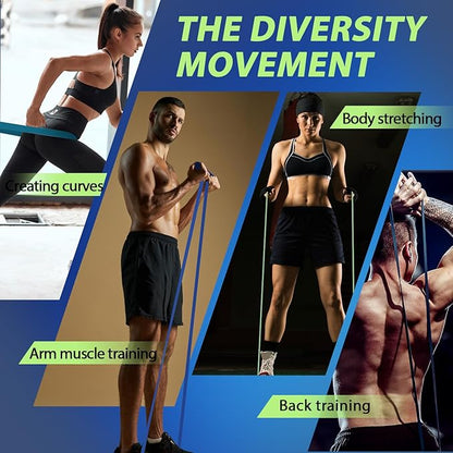 LEEKEY Resistance Bands Set for Pull-Up Assistance & Full-Body Training, Multi-Level Exercise Bands