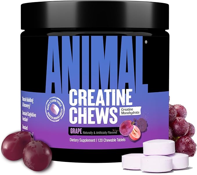 Animal Creatine Chews Tablets - Enhanced Creatine Monohydrate with AstraGin to Improve Absorption