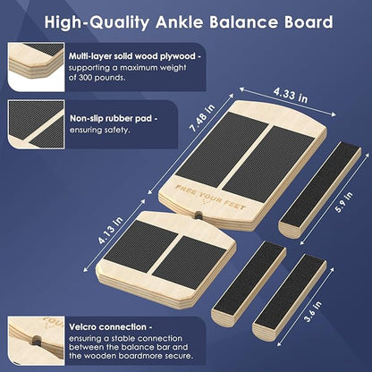 Ankle Balance Board - Non-Slip Balance Board for Physical Therapy, Fast Injury Recovery & Core
