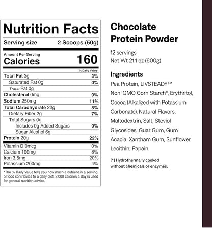 UCAN Energy + Plant Protein Powder - Vegan Plant Based Protein 20g Pea Protein with Amino Acids