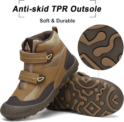 Mishansha Kids Hiking Boots Toddler Girls Boys Hiking Shoes Water-Resistant Anti-Collision Non-Slip