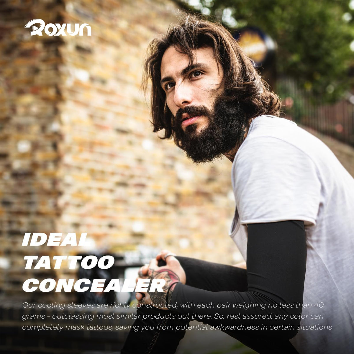 ROXUN Arm Sleeves Cooling UV Sun Protection Sport Compression for Men Women