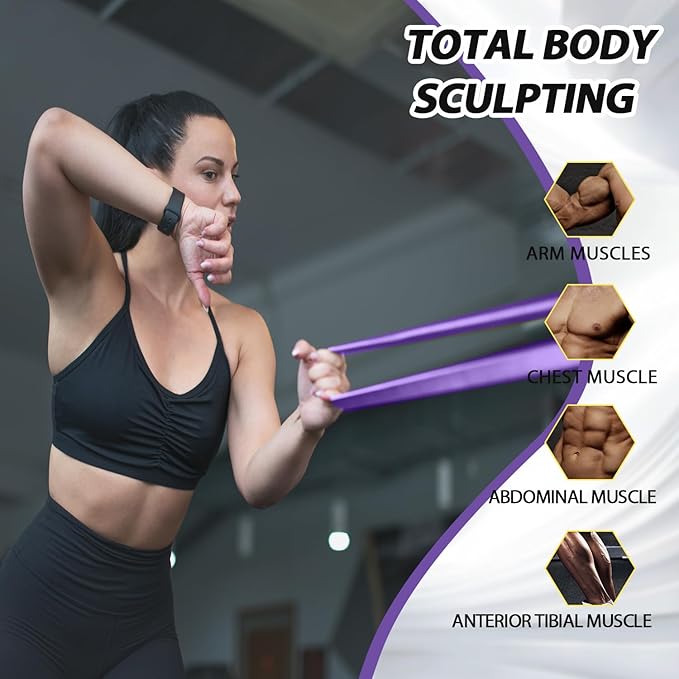LEEKEY Resistance Bands Set for Pull-Up Assistance & Full-Body Training, Multi-Level Exercise Bands