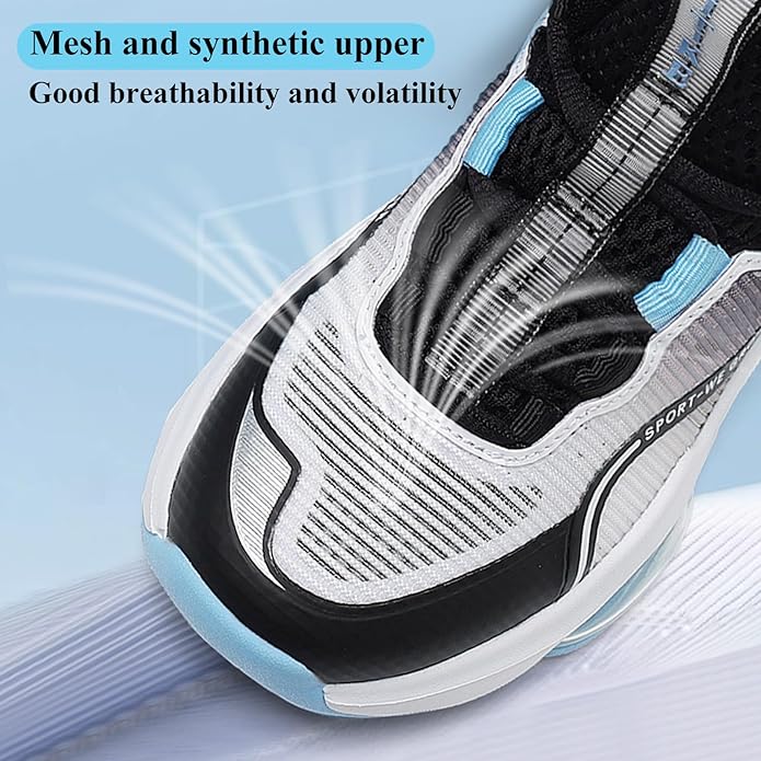 JMFCHI Kids Basketball Shoes High-top Sports Shoes Sneakers Durable Lace-up Non-Slip Running Shoes