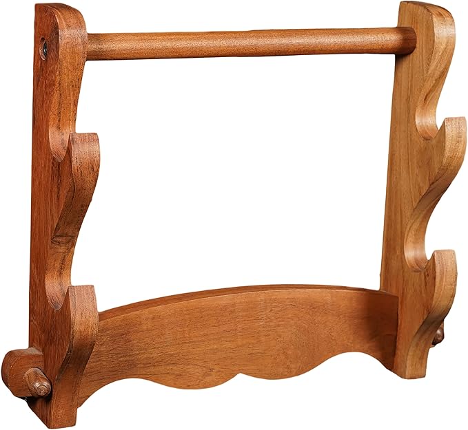 Mythrojan Solid Wood Sword Stand Medieval Sword Wall Mount Samurai Sword Display Stand Katana Sword