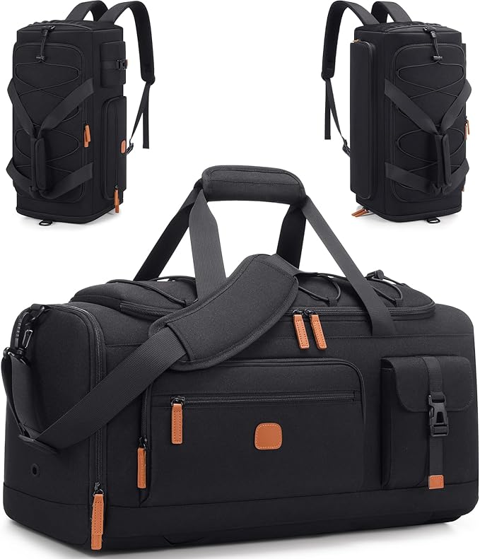Gym Bag for Men and Women with Shoe & Laptop Compartment, 3-in-1 Sports Travel Duffel Bag