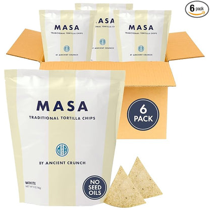MASA Tortilla Chips Snack Pack - Seed Oil Free Snacks, Organic Chips Tortilla - Gluten & Dairy
