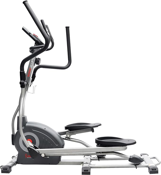 Sunny Health & Fitness Elliptical Trainer Machine w/Built-in Pulse Sensor, Low Impact Cardio