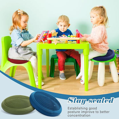 Libima 4 Pcs Wiggle Seat Inflated Wobble Cushion for Sensory Kid 13 Inches Balance Disc Flexible