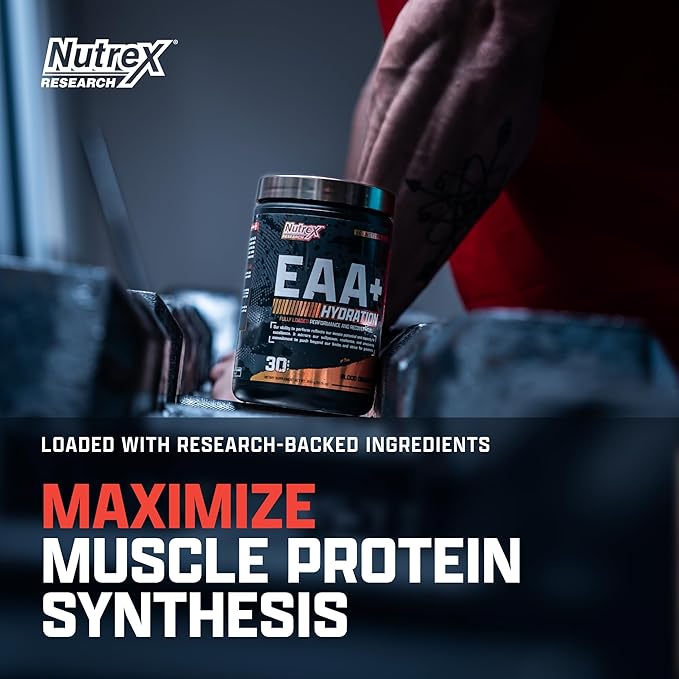 Nutrex Research EAA Hydration | EAAs + BCAAs Powder | Muscle Recovery, Strength, Muscle Building