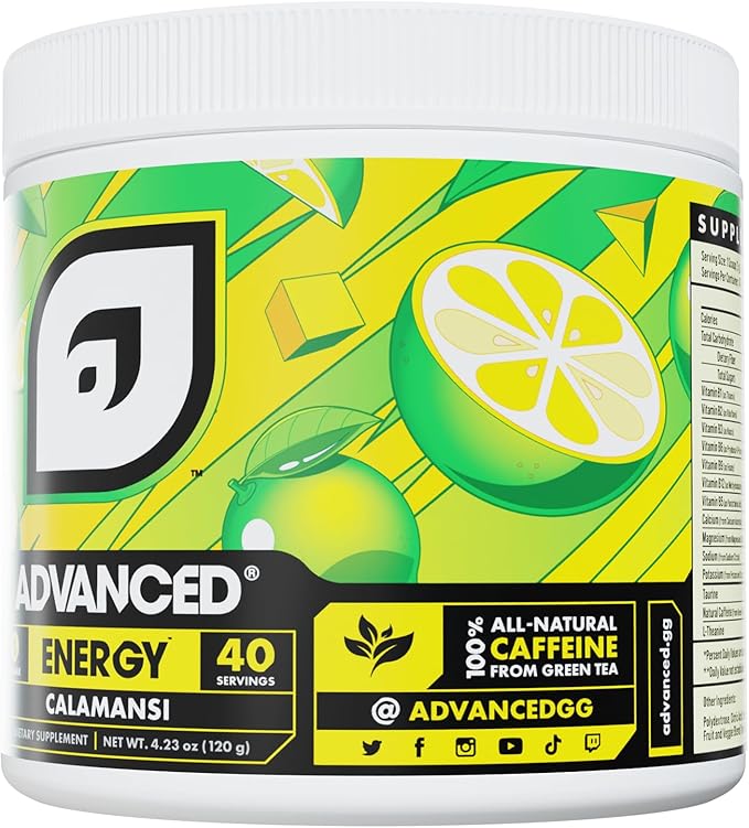 Advanced Energy - Energy Boosting Formula with Electrolytes for Hydration - L-Theanine to Combat