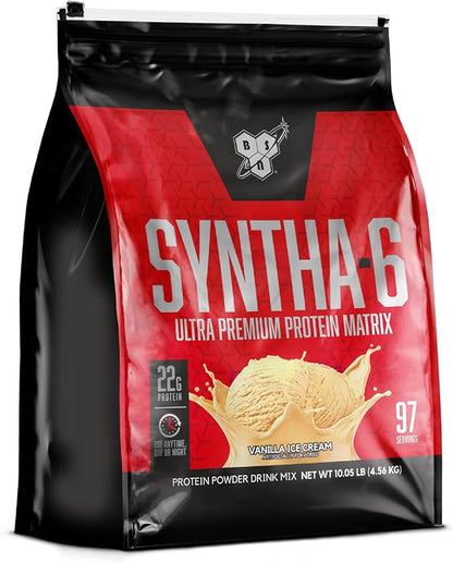 BSN SYNTHA-6 Whey Protein Powder, Vanilla Protein Powder with Micellar Casein, Milk Protein Isolate