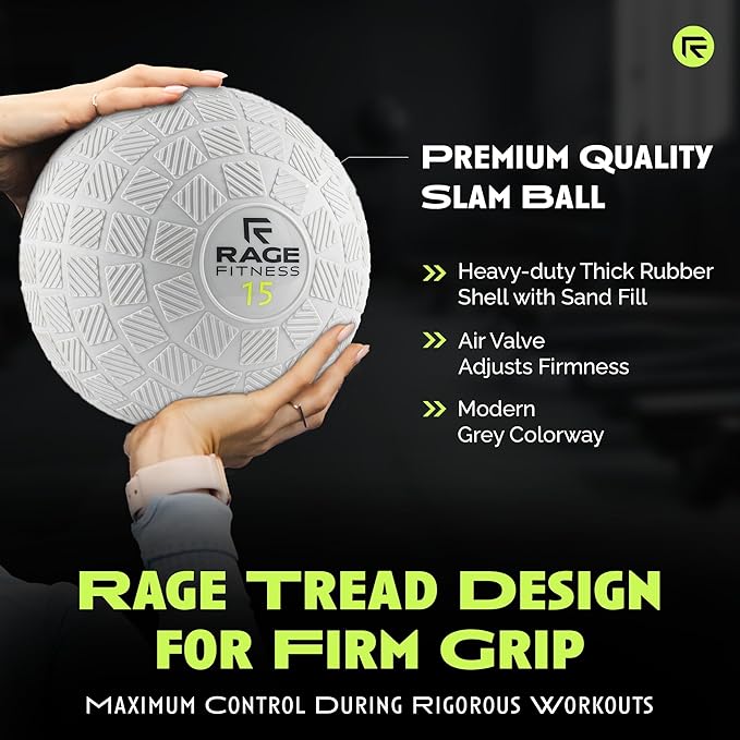 Slam Ball,10, 15, 20lb Medicine Balls, Tread Texture For Firm Grip, Full Body Workout Dynamic