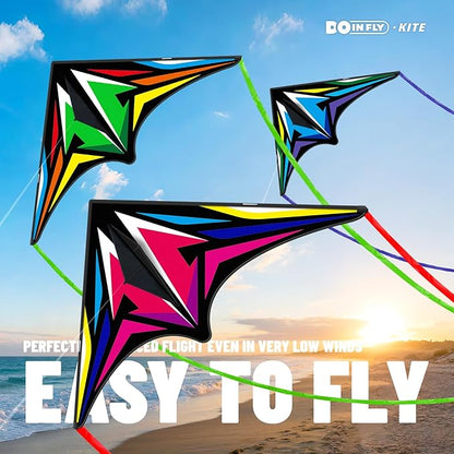 Delta Kites for Kids & Adults, Extremely Easy to Fly, Single Line Beach Kite