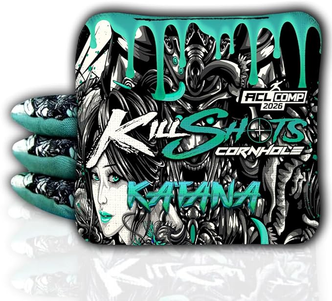 Killshots Cornhole | Katana Series | Limited Edition | ACL Certified Cornhole Bags | Premium