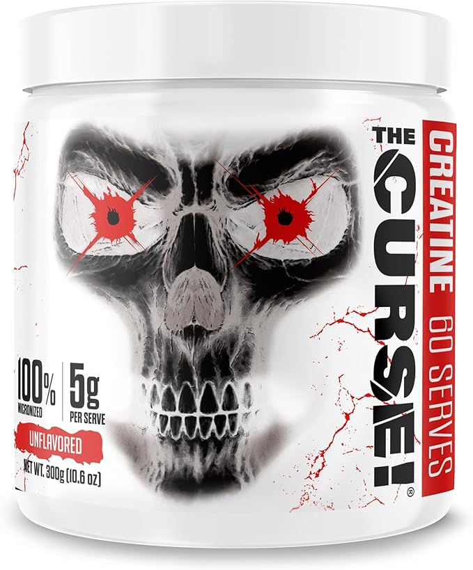 JNX SPORTS The Curse! Creatine Monohydrate Powder 60 Servings | Pure Micronized Creatine 5g Per