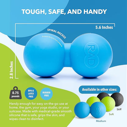 RAD XL Peanut Massage Ball ??High Density Yoga Deep Tissue Roller Ball ??Myofascial Release for