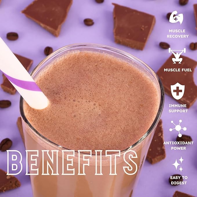 Earth Fed Muscle Magic Beans Mocha Truly Grass Fed Whey Protein Powder - No Artificial Ingredients