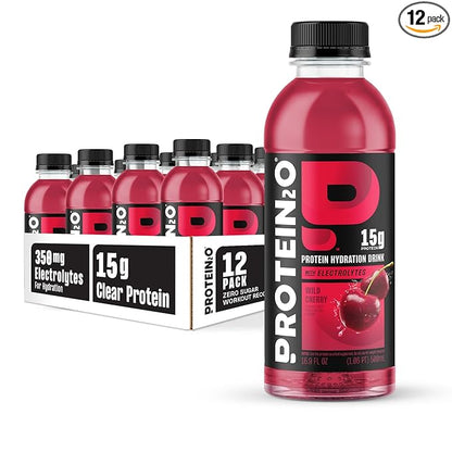 Protein2o Hydration Drink - 2-in-1 Liquid Clear Whey Protein Isolate and Electrolyte Drink - 15g