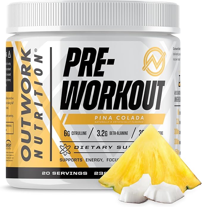 Outwork Nutrition Pre Workout Powder for Men & Women - Pre-Workout Supplements Without Creatine