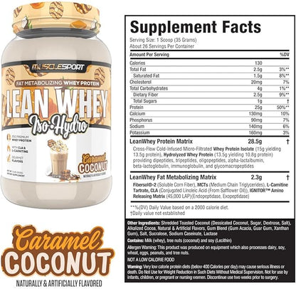 Musclesport Lean Whey Revolution??Protein Powder - Whey Protein Isolate - Low Calorie, Low Carb
