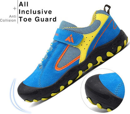 Mishansha Kids Hiking Boots Toddler Girls Boys Hiking Shoes Water-Resistant Anti-Collision Non-Slip