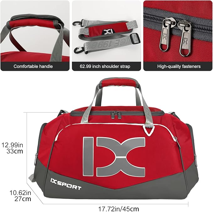 Sports Gym Bag，INOXTO Travel Duffel Bag with Dry Wet Pocket And Shoe CompartmentFor Women and