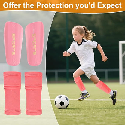 Shin Guards Soccer Kids 2025 Version High-Density Foam Soccer Shin Guard with Sleeves Shin