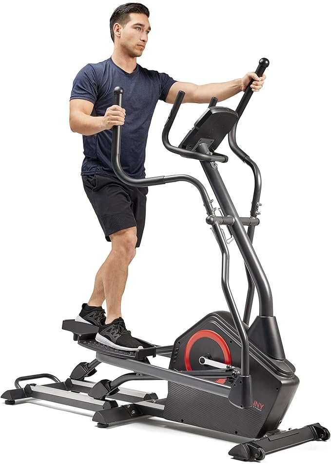 Sunny Health & Fitness Full Body Workout Elliptical Trainer with Digital Performance Monitor, Low