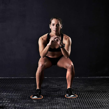 Exercise Core Sliders, Dual Sided Exercise Gliding Discs Use on Carpet or Hardwood Floors, Light