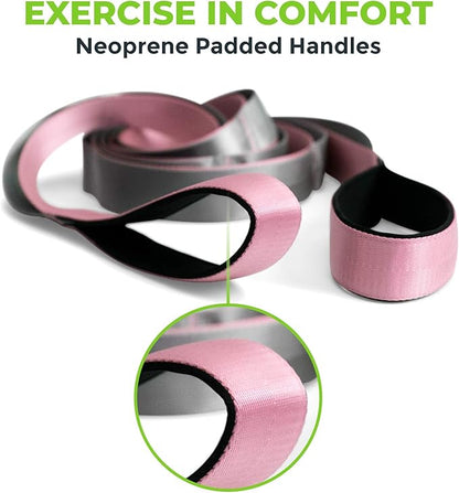 Gradient Fitness Stretching Strap for Physical Therapy, 12 Multi-Loop Stretch Strap 1.5" W x 8' L