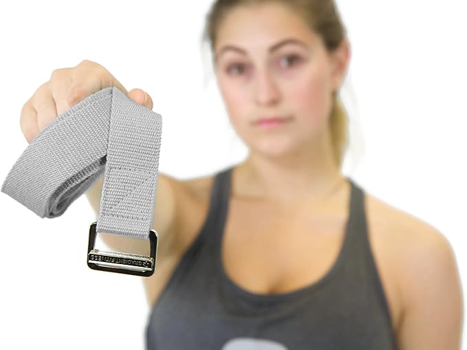 Gradient Fitness Yoga Strap, Friction-Less Easy-Feed Buckle, Super Soft Cotton/Polyester Blend