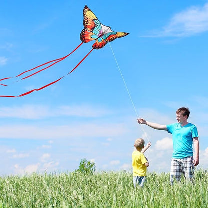 Xida Butterfly Kite for Kids & Adults, Easy to Fly, Ages 4-8, Large Kite with 300ft Handle, Perfect