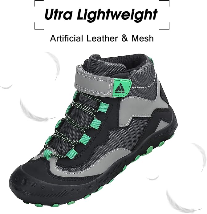 Mishansha Kids Hiking Boots Toddler Girls Boys Hiking Shoes Water-Resistant Anti-Collision Non-Slip