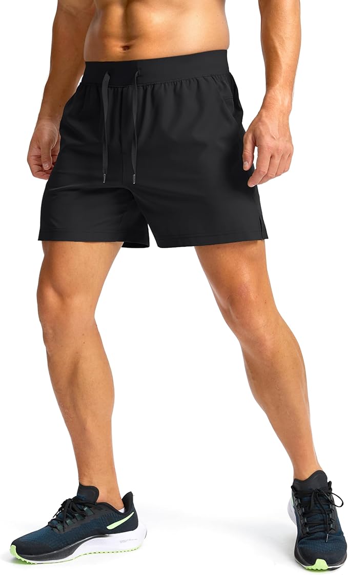Men's Running Shorts with Zipper Pockets 9 Inch/ 7 Inch / 5 Inch Lightweight Quick Dry Gym Workout