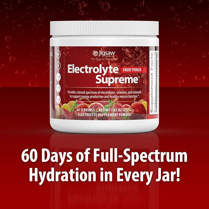Jigsaw Health Electrolyte Supreme | Broad Spectrum of Electrolytes + Trace Minerals | Fruit Punch