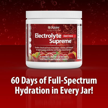 Jigsaw Health Electrolyte Supreme | Broad Spectrum of Electrolytes + Trace Minerals | Fruit Punch