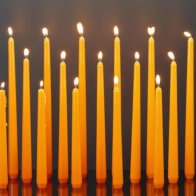 MTLEE Taper Candles 8/10/12 Multi Height Unscented Taper Candles 8 Burn Hours for Dinner Decorative