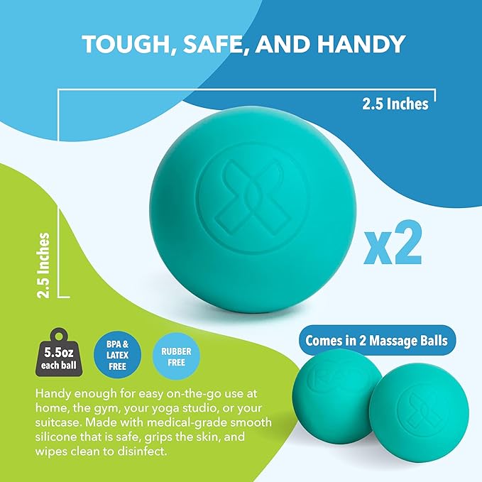 RAD Recovery Rounds - Extra Soft Yoga Deep Tissue Massage Ball Set ??Myofascial Release Balls for