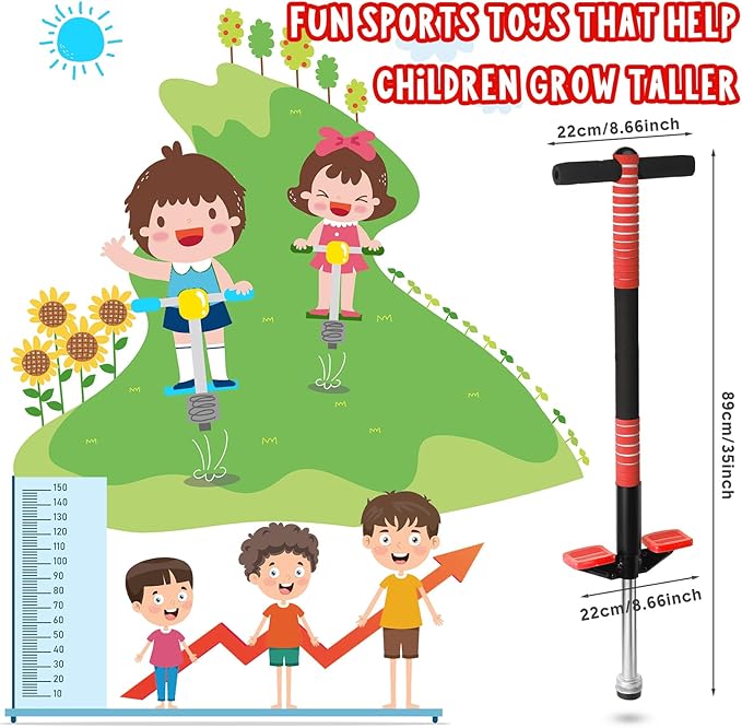 Leitee 2 Pack Pogo Stick for Kids Age 6 and Up, Suitable for 40-80 lbs, Soft Foam Jump Stick, Pogo