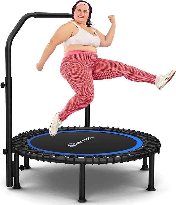 Bungee Rebounder Trampoline,ANCHEER 40" Foldable Fitness Trampoline with 4-Level Adjustable