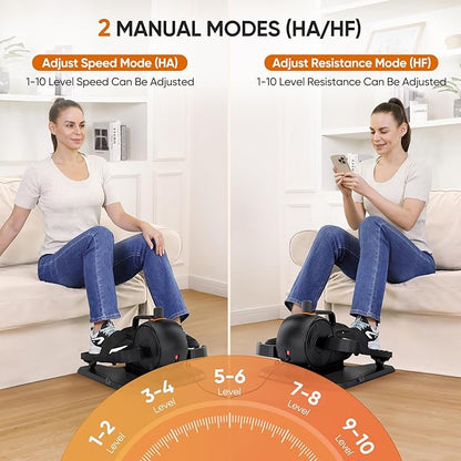 Dripex Under Desk Elliptical Machine, 3-in-1 Electric Ellipse Leg Exerciser As Seen On TV, 10