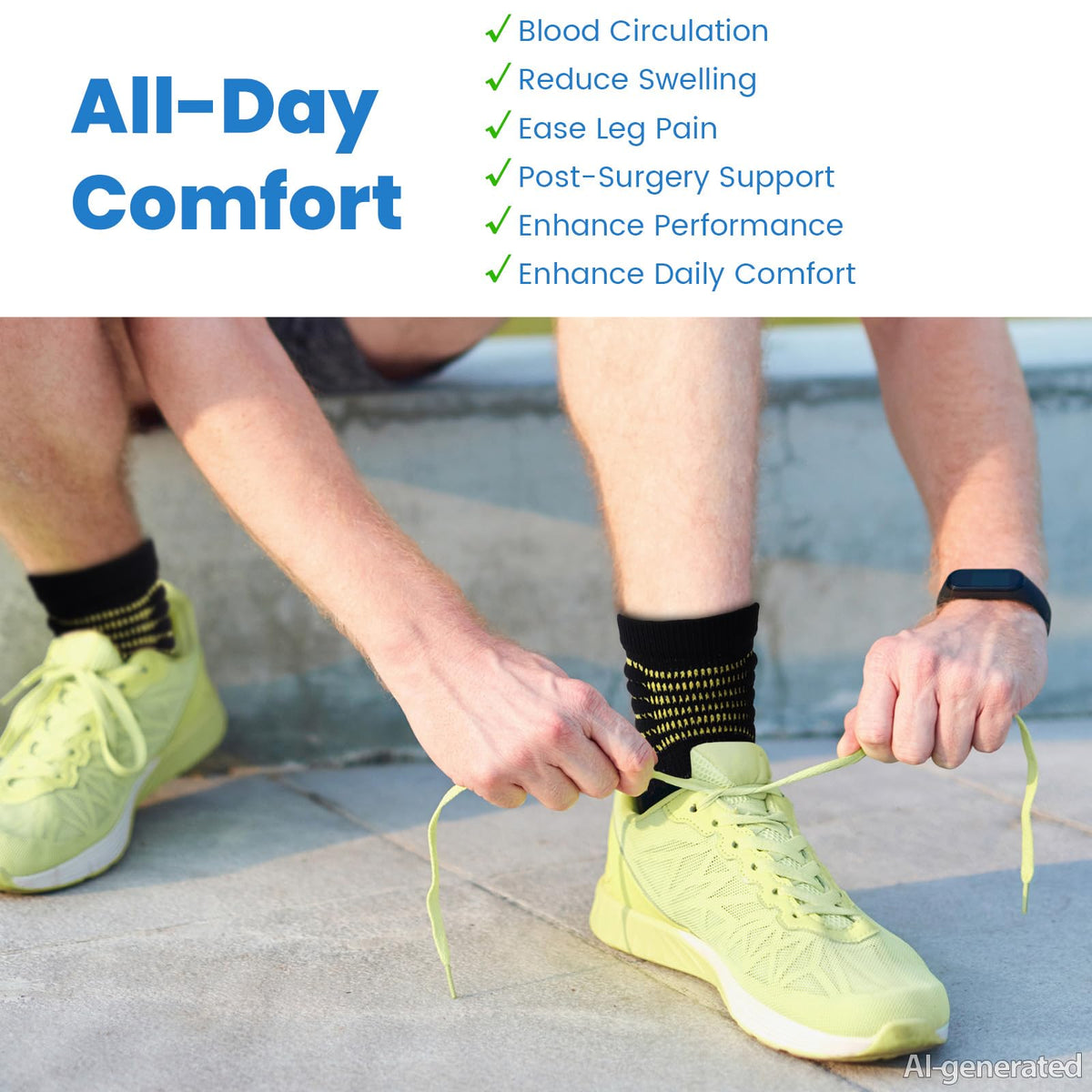 IRAMY Ankle Compression Socks for Women Men Plantar Fasciitis Relief Cushioned Athletic Running