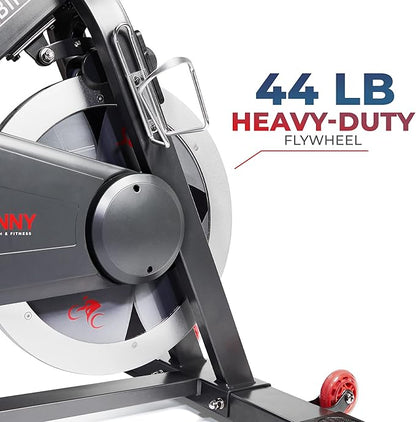 Sunny Health & Fitness Magnetic Exercise Bike, 44LB Flywheel & 300LB Weight Capacity for Intensive
