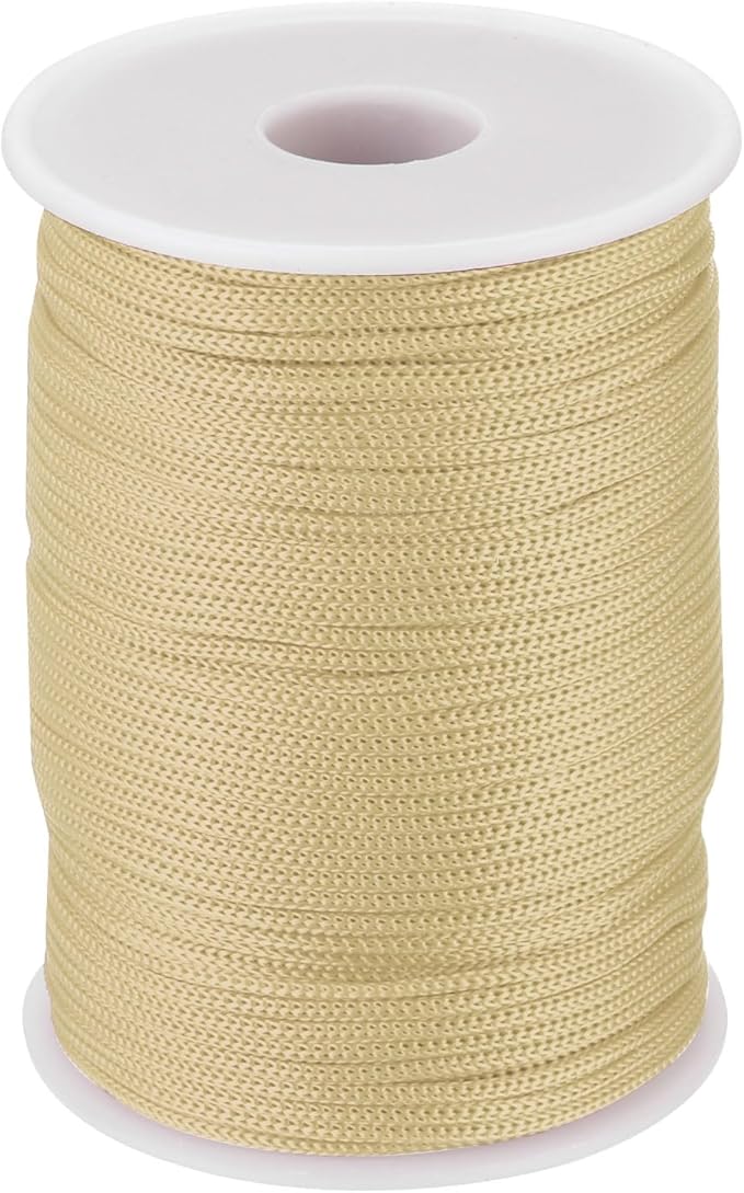 MECCANIXITY 1/12 Inch Polypropylene Rope Braided Ropes, 328ft Nylon Rope Hollow Utility Cord for