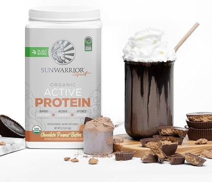 Sunwarrior Organic Plant Based Protein Powder | Vegan Organic Protein Powder with BCAAs Plus